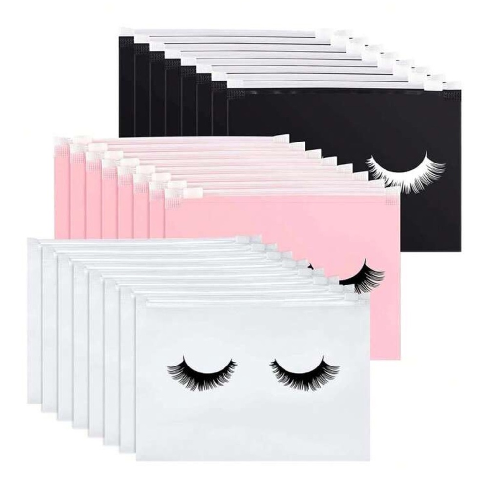 NIP Eyelash Packaging Bags Small Zipper Accessories 6 x 4 Inch (30 pieces)